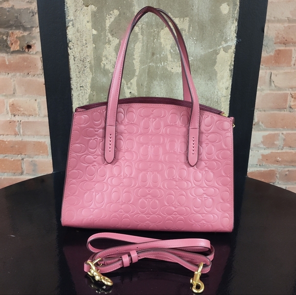 Coach | Charlie Carryall 28 Rose Embossed Crossbody Shoulder Bag - Picture 7 of 7